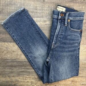 Madewell Women's Sz 23 The Perfect Vintage Jean 25" High Rise Stretch Blue Denim